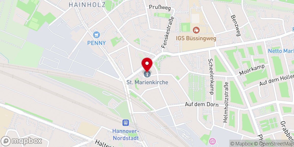 Map showing location of St.-Marien-Kirche