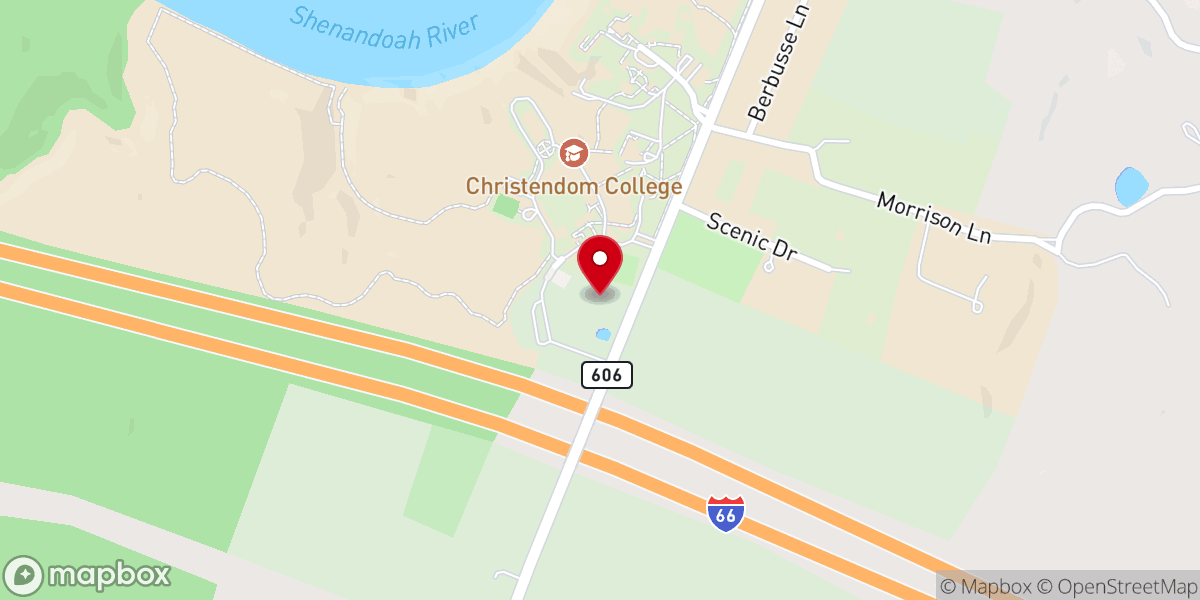 Map showing location of The Chapel of Christ the King