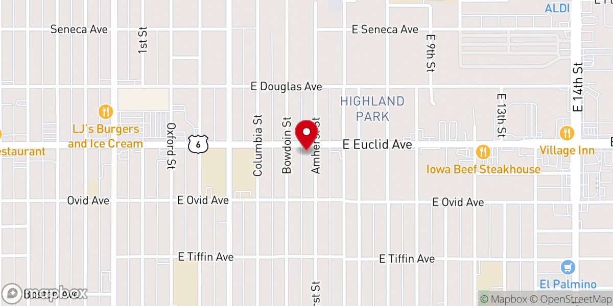 Map showing location of Saint John's Baptist Church