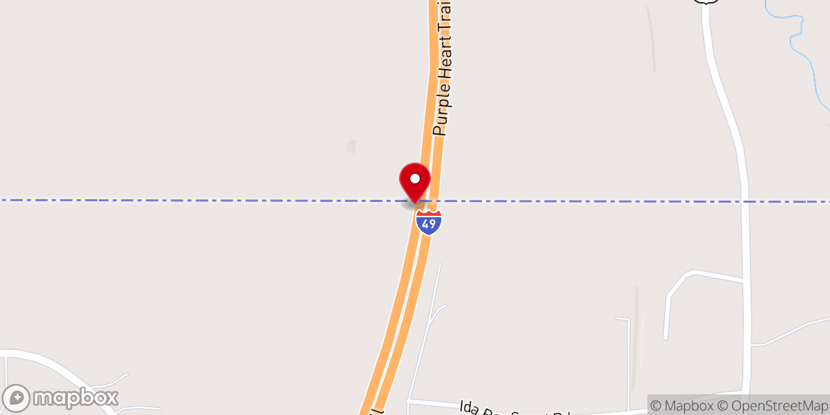 Map showing location of Welcome to Louisiana Sign
