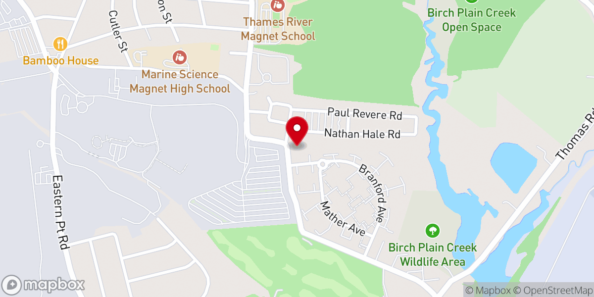 Map showing location of Saint Johns Christian Church