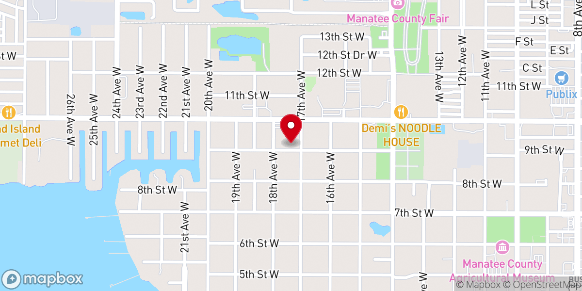Map showing location of Church Of Hope-Palmetto - Food Pantry