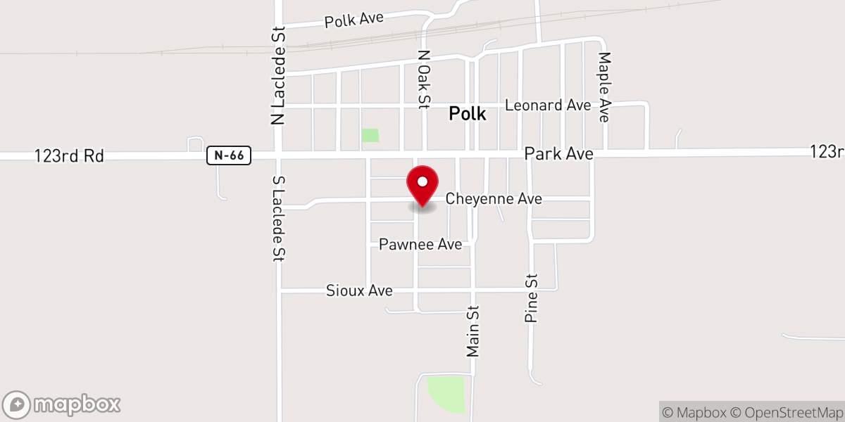 Map showing location of United Methodist Church