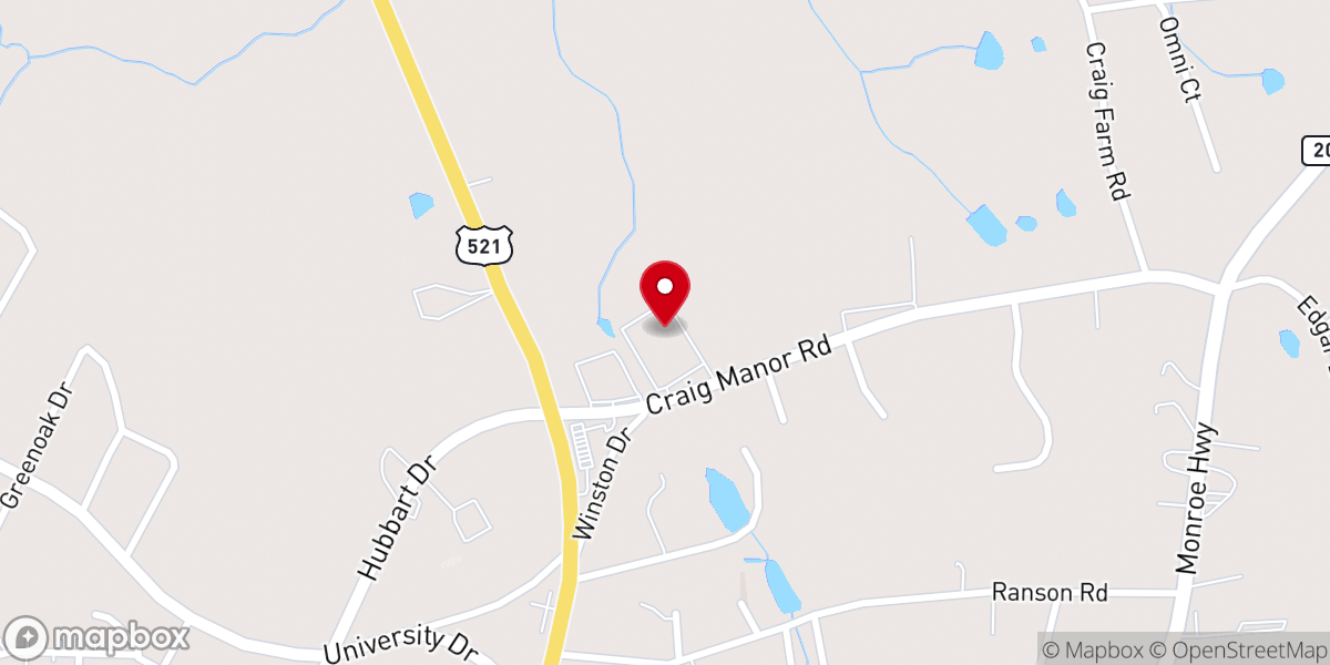 Map showing location of Covenant Baptist Church