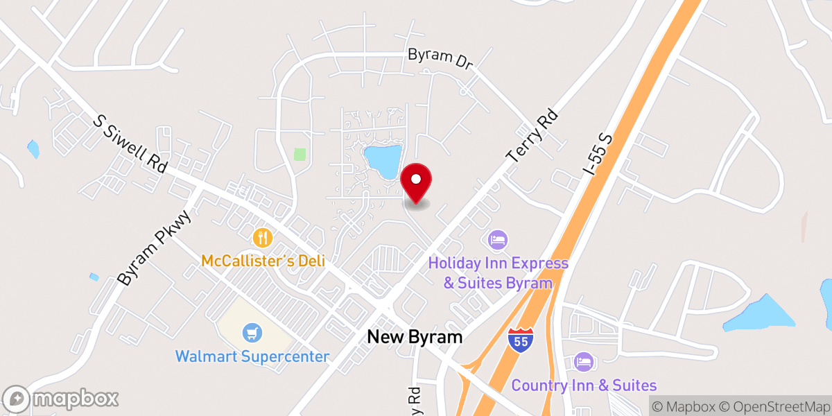 Map showing location of Henderson Road Baptist Church