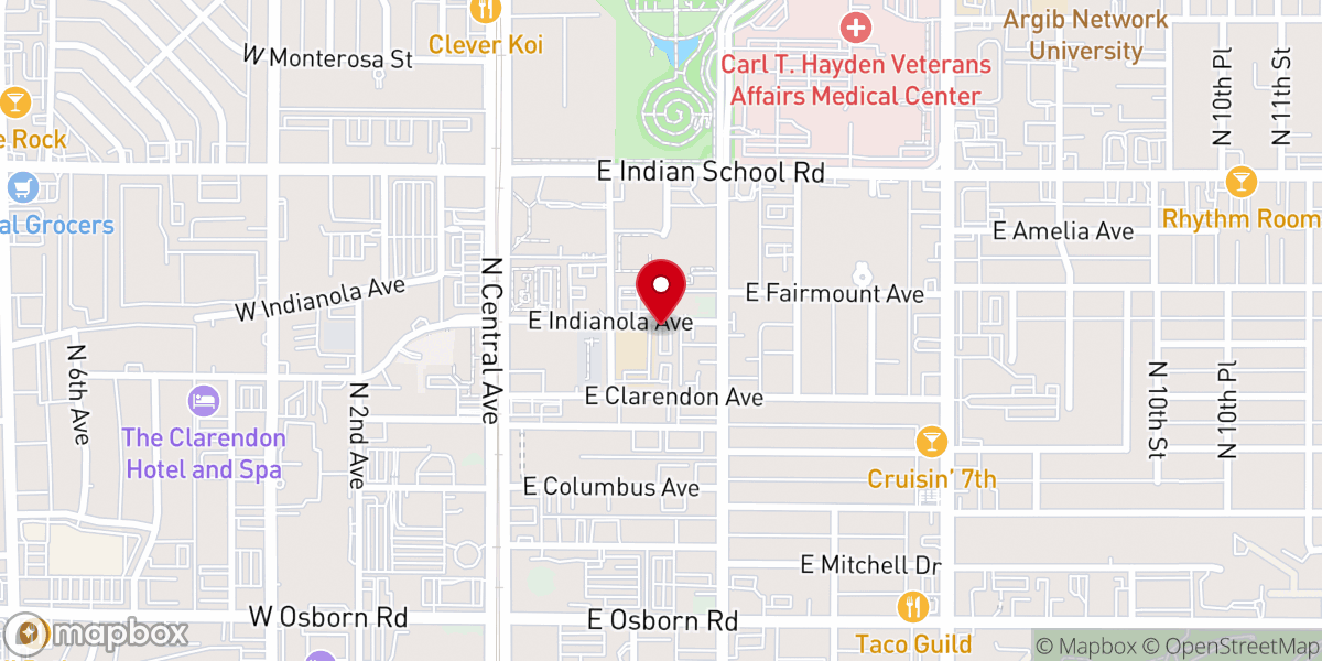 Map showing location of Co Hoots Foundation