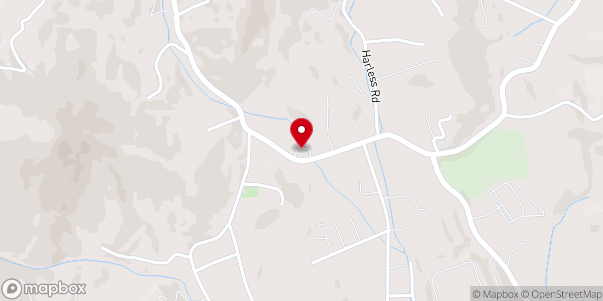 Map showing location of Friendly Grove Baptist Church