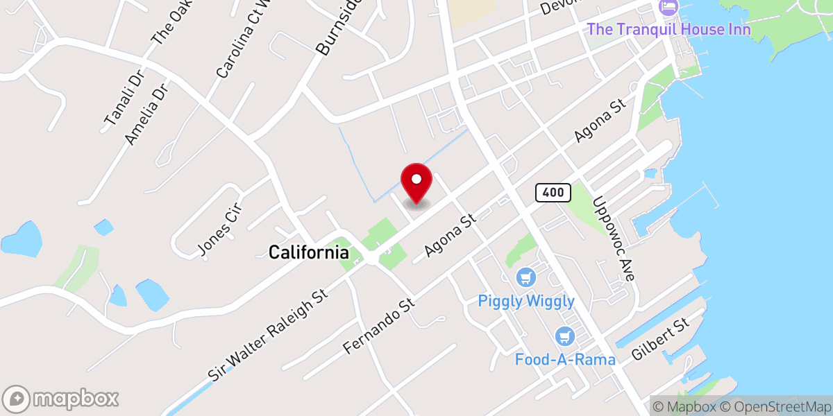 Map showing location of Haven Creek Church