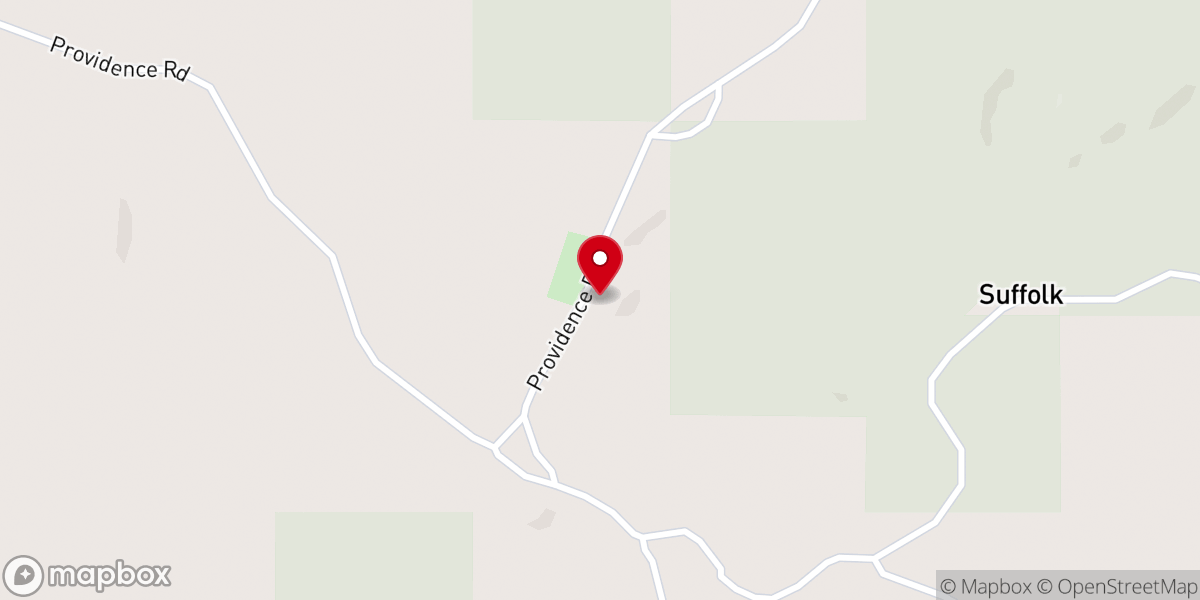 Map showing location of Providence Baptist Church