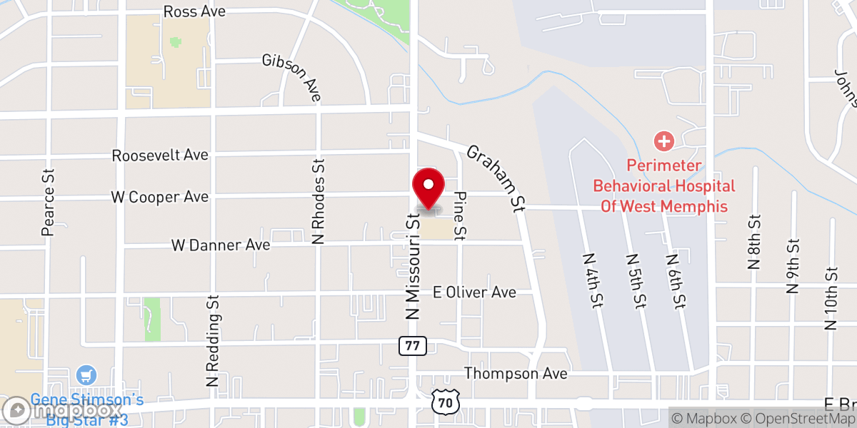 Map showing location of St. Michael Catholic Church