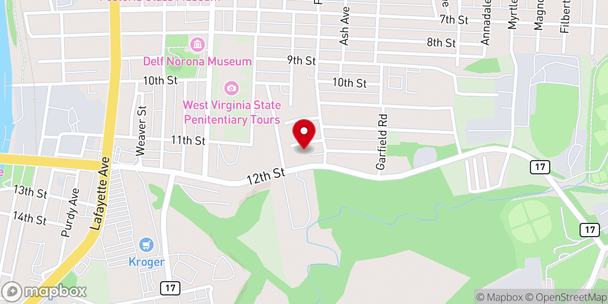 Map showing location of Harvest Baptist Church