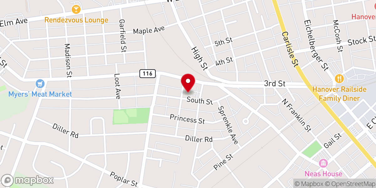 Map showing location of St Vincent Gymnasium