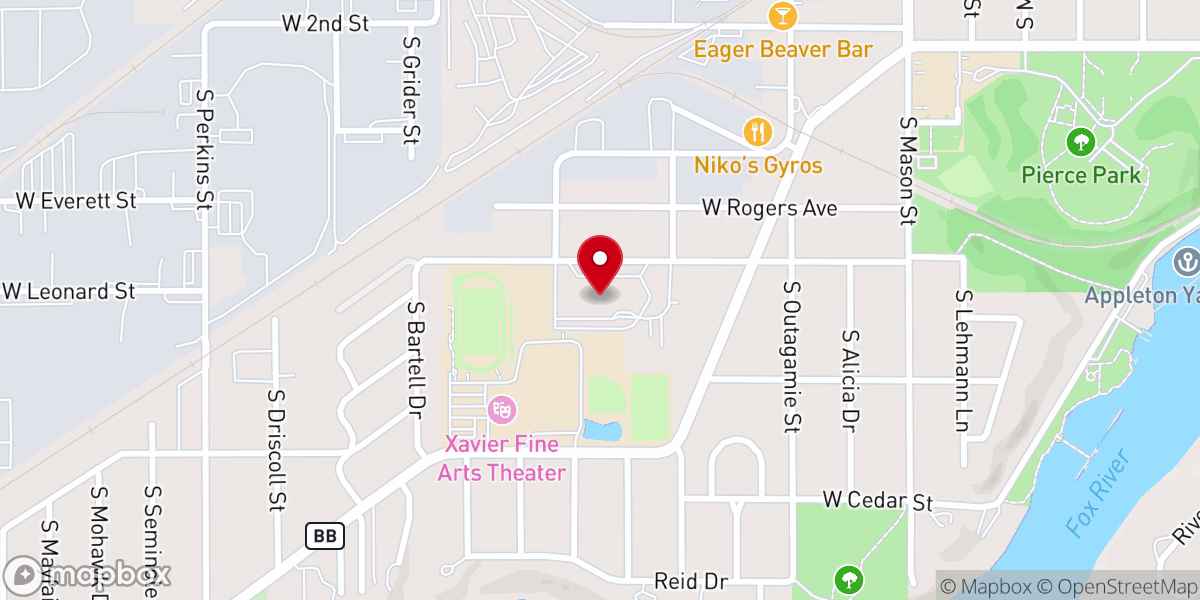 Map showing location of St Bernard Catholic Parish