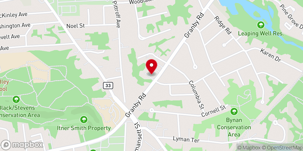 Map showing location of Our Savior's Lutheran Church