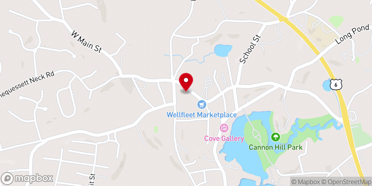 Map showing location of Wellfleet Preservation Hall