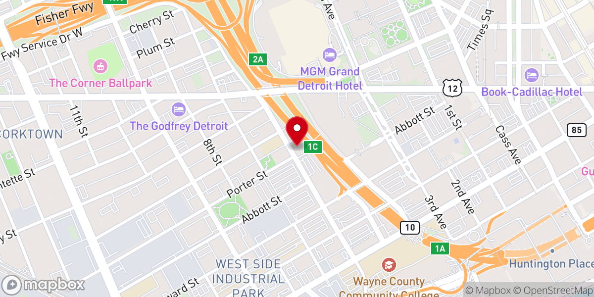 Map showing location of Most Holy Trinity Church