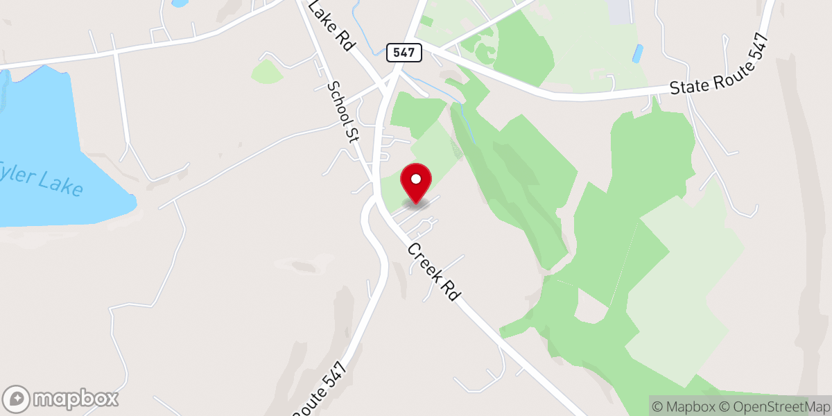 Map showing location of First Congregational Church