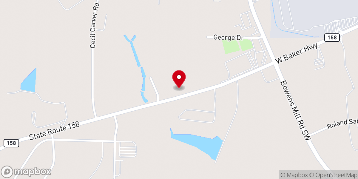 Map showing location of Calvary Missionary Baptist Church