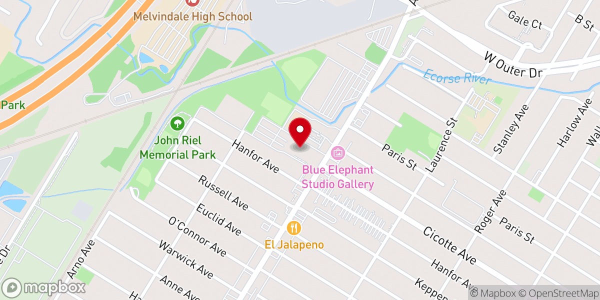 Map showing location of Inter-City Baptist Church