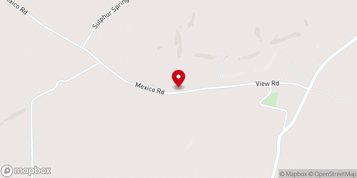Map showing location of Sulphur Spring Baptist Church