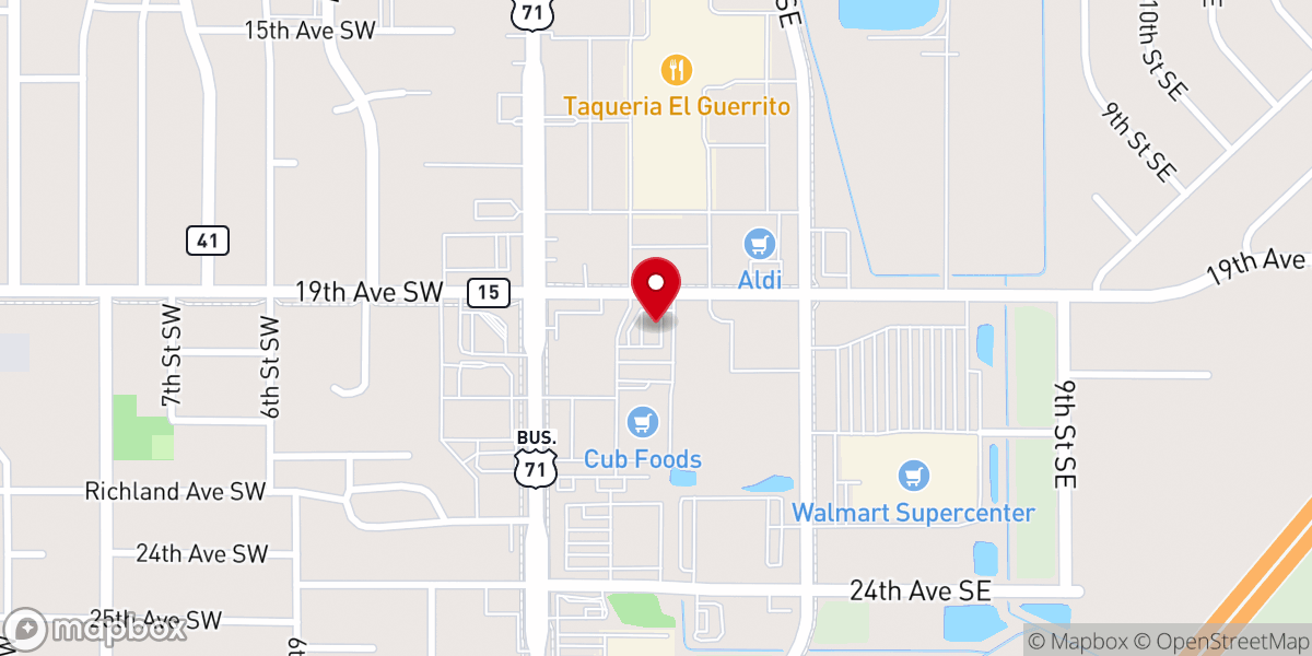 Map showing location of Culver’s