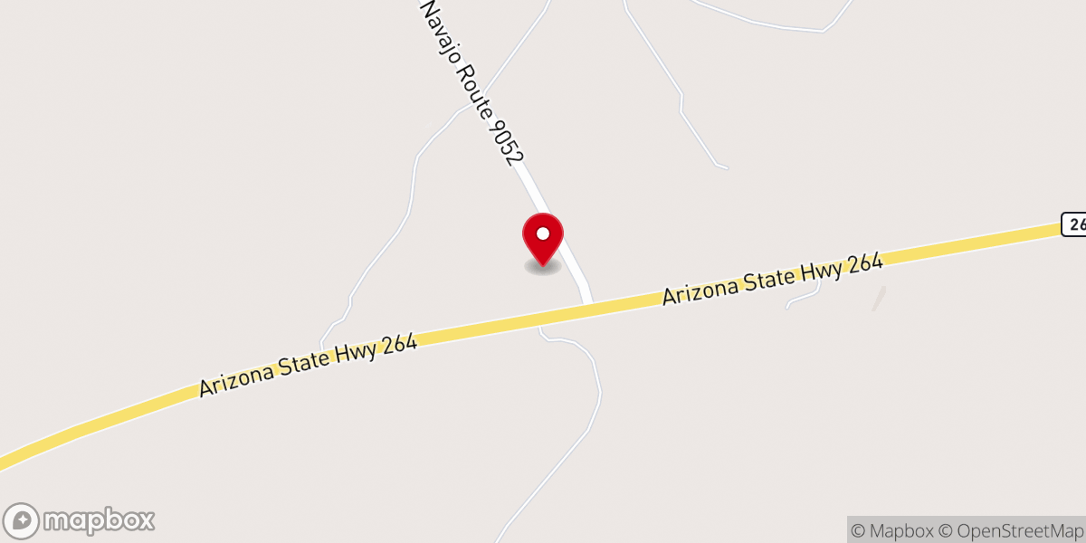 Map showing location of Bethel Navajo Baptist Church