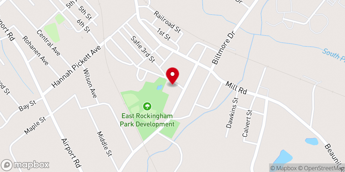 Map showing location of Cobb Memorial Baptist Church