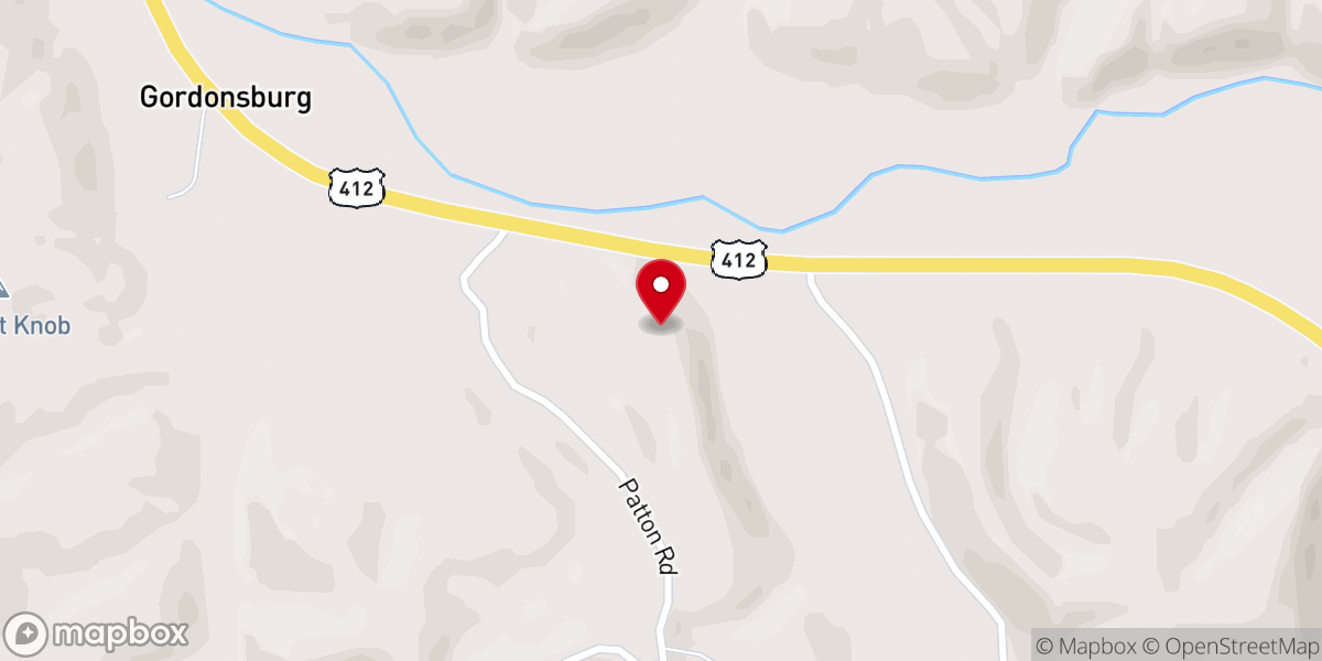 Map showing location of Monte Sion Campsite