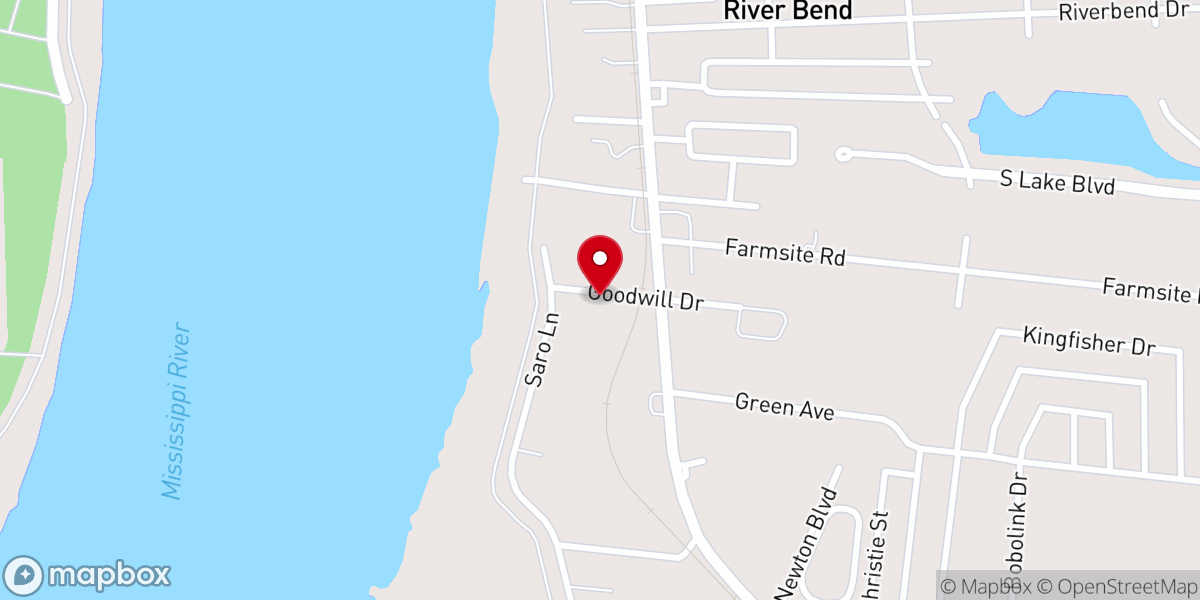 Map showing location of Greater Mount Olive Missionary Baptist Church