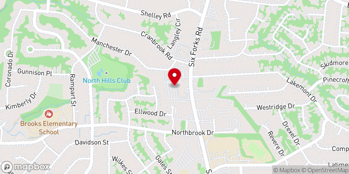 Map showing location of Trinity Baptist Church