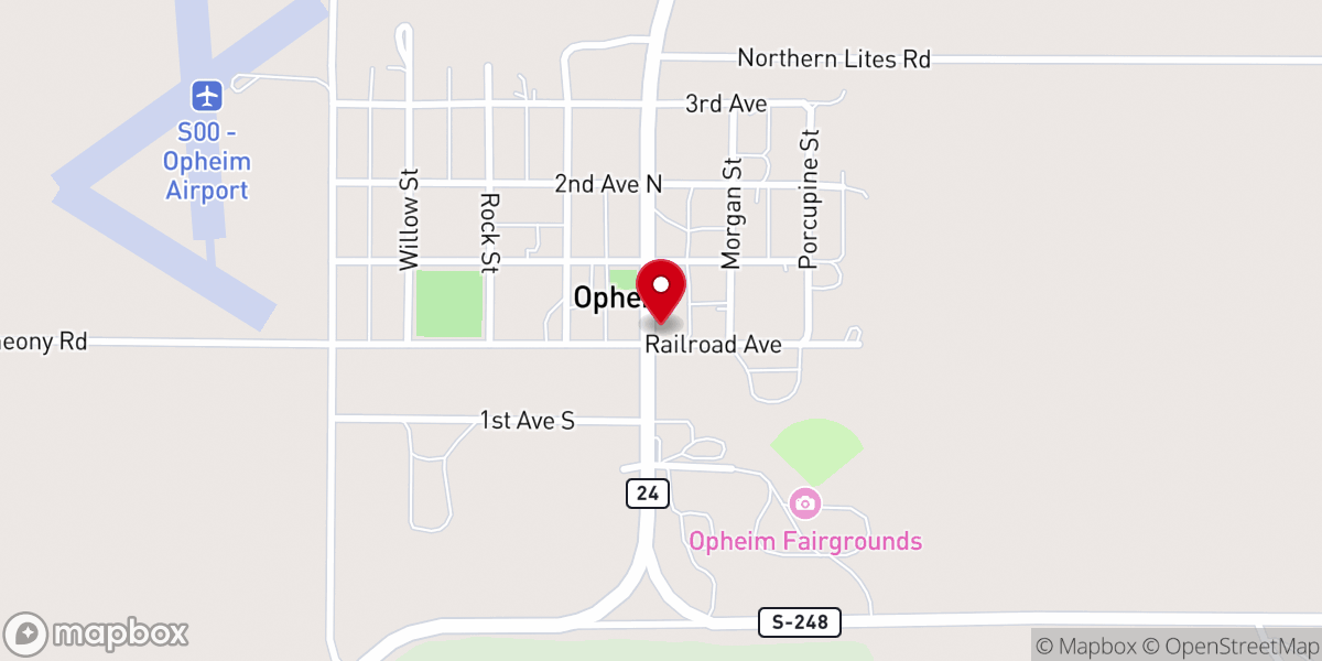 Map showing location of Lutheran Parsonage