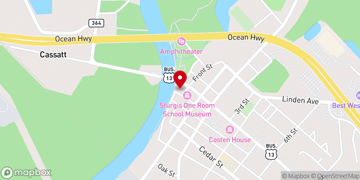 Map showing location of Delmarva Discovery Museum
