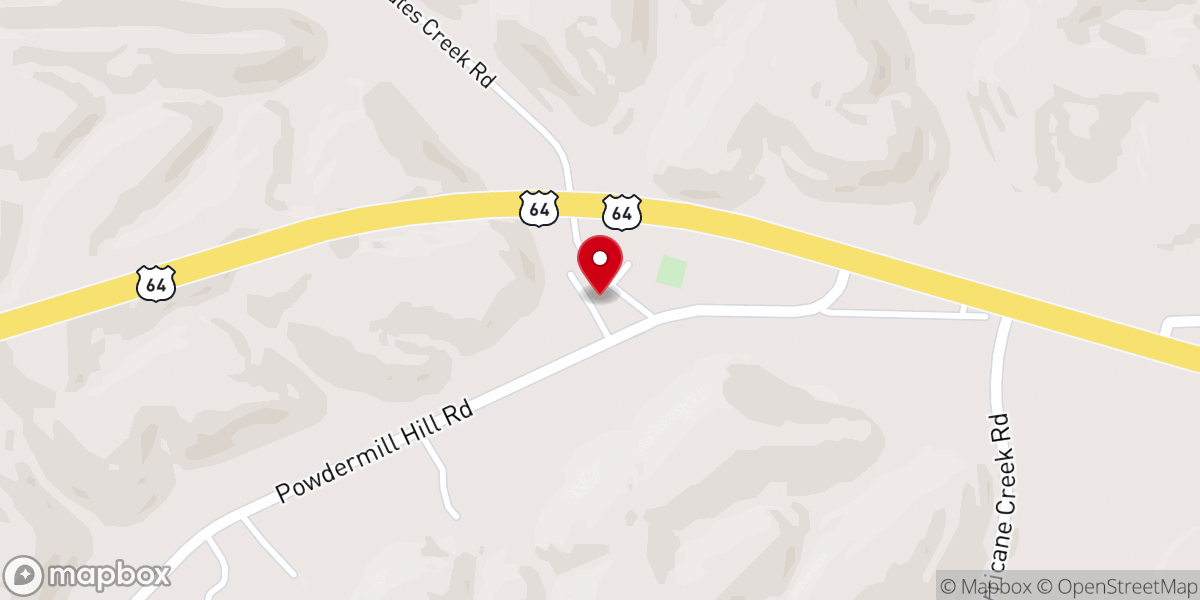Map showing location of Choate Creek Church