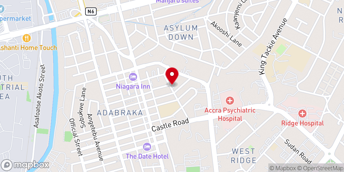 Map showing location of Ascension Presbyterian Church