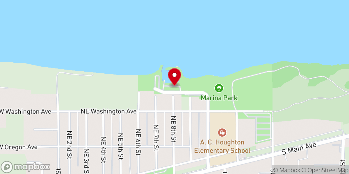 Map showing location of Marina Park Irrigon