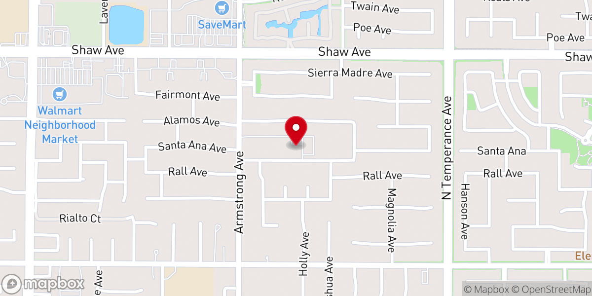 Map showing location of Clovis Ev Free Church