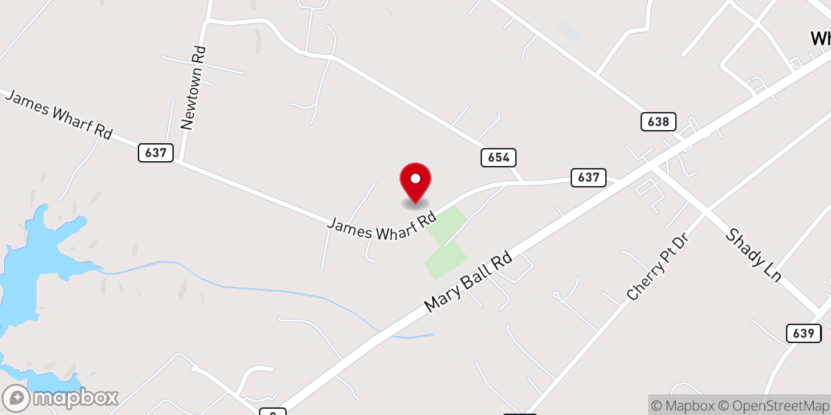 Map showing location of UU Fellowship of the Rappahannock