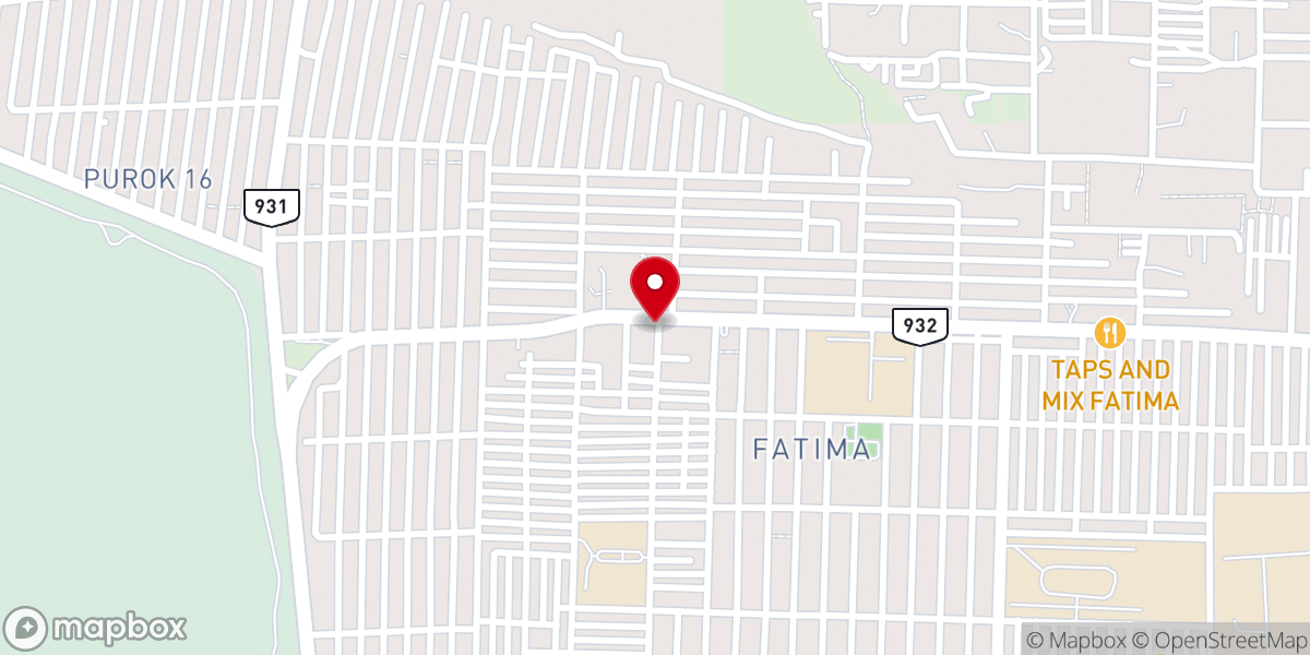 Map showing location of Faith Baptist Church