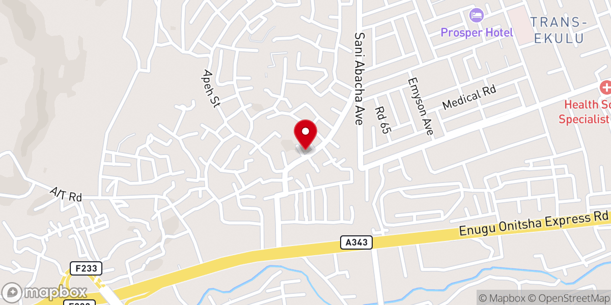 Map showing location of Baptist Church Ugbodogwu