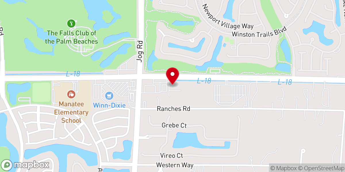 Map showing location of Royal Palm Presbyterian Church