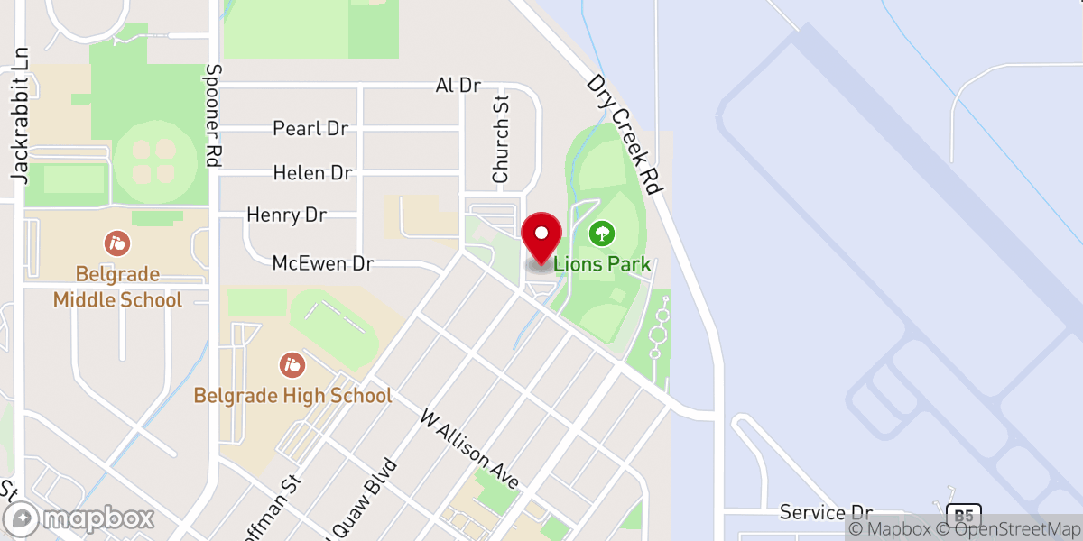 Map showing location of St. John Vianney Catholic Church