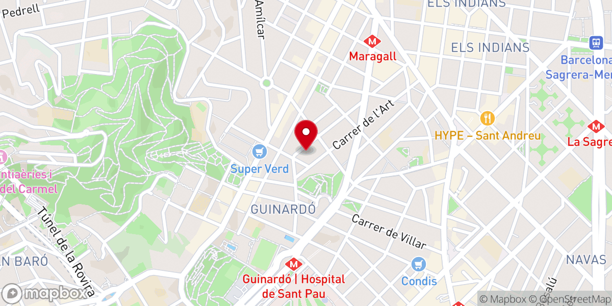 Map showing location of Kagyu Samye Dzong Barcelona