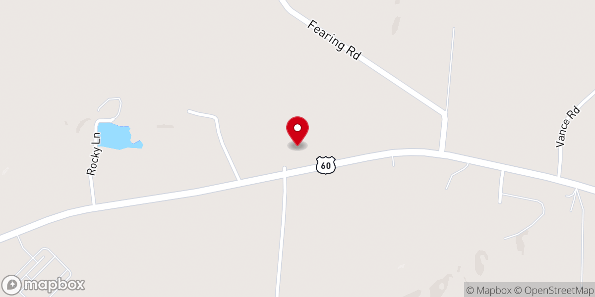 Map showing location of Owingsville Church of Christ