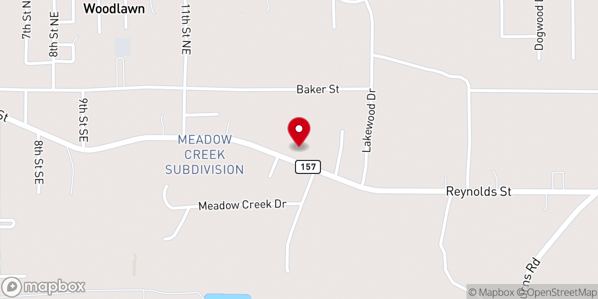 Map showing location of Lumberjack Animal Rescue
