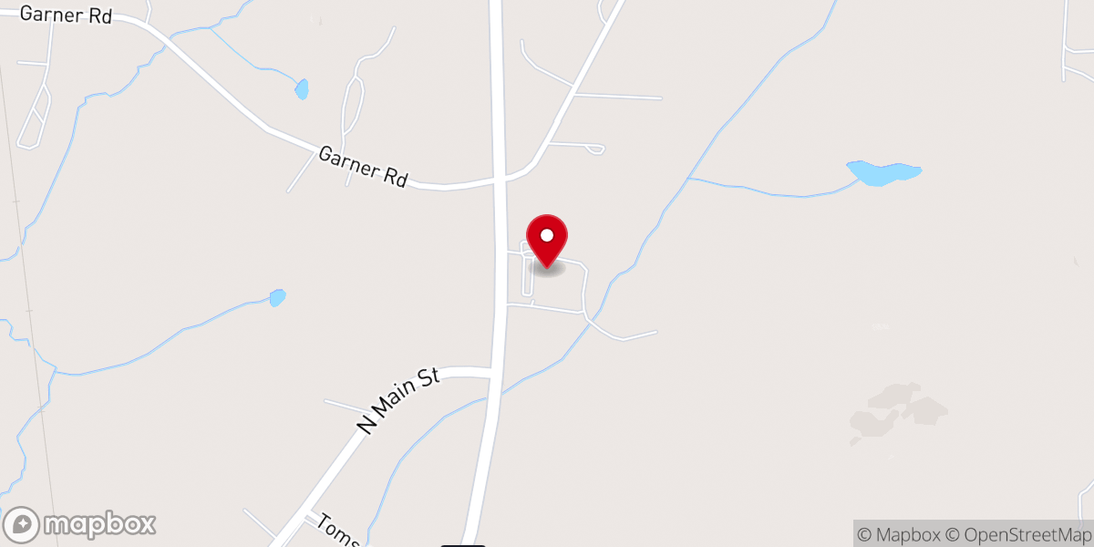 Map showing location of Denton Wesleyan Church