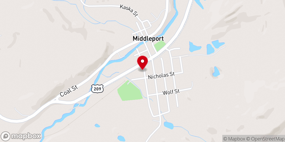 Map showing location of Saint Joseph's Polish Catholic Church