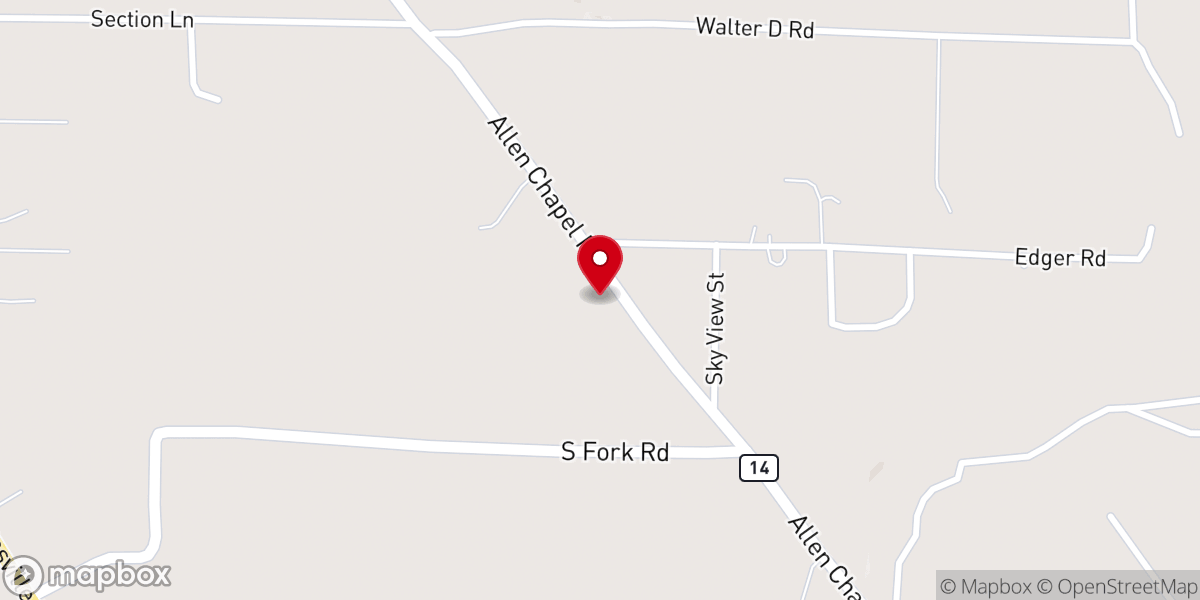 Map showing location of Park Place Estates
