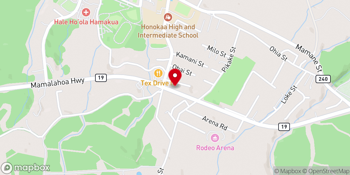 Map showing location of Aloha Baptist Church