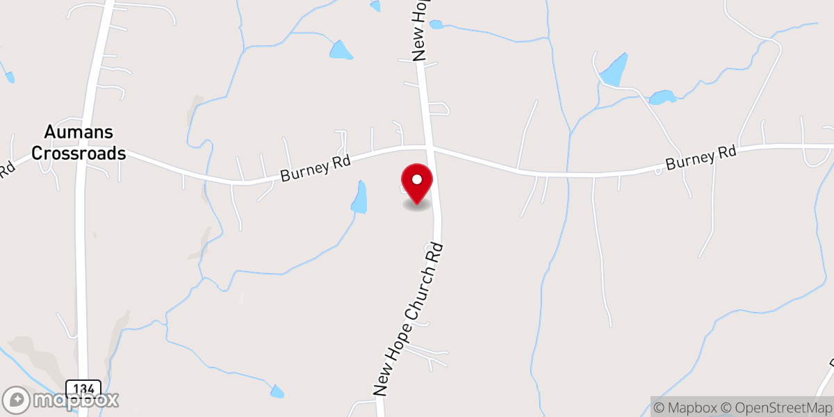 Map showing location of Pleasant Hill Primitive Baptist Church