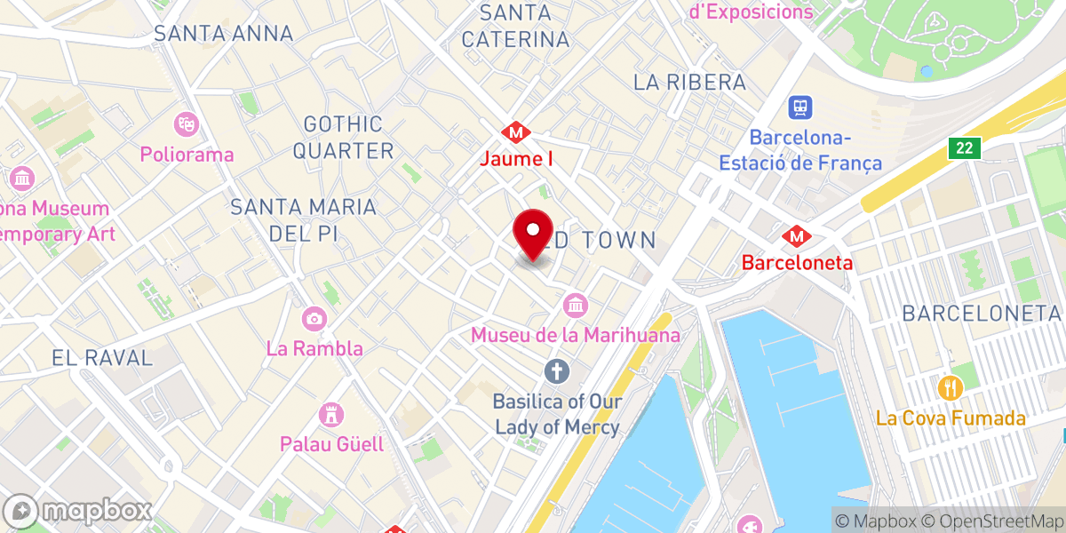 Map showing location of Capella de Sant Cristòfor
